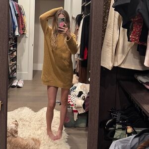 SEZANE LONG SLEEVE FREJA DRESS